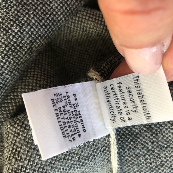 DVF Diane Von Furstenberg Cream, grey & black wrap sweater small Wool Wr… - Picture 8 of 12